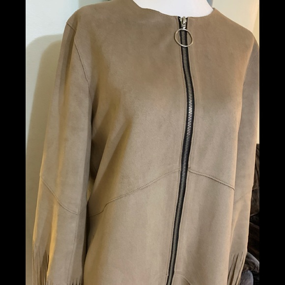 Zara faux suede fringe jacket - Picture 7 of 12